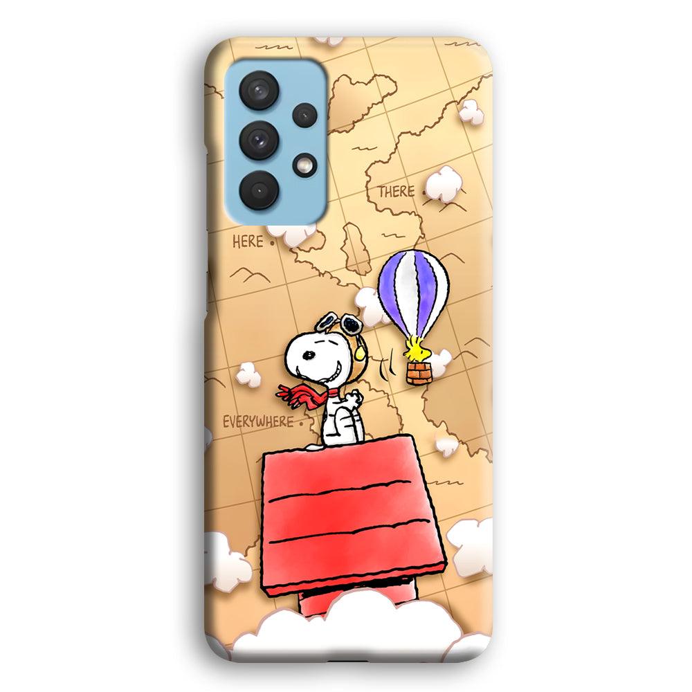 Snoopy Journey Around The World Samsung Galaxy A32 Case-Oxvistore