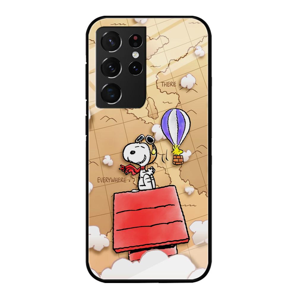 Snoopy Journey Around The World Samsung Galaxy S21 Ultra Case-Oxvistore