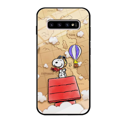 Snoopy Journey Around The World Samsung Galaxy S10 Case-Oxvistore