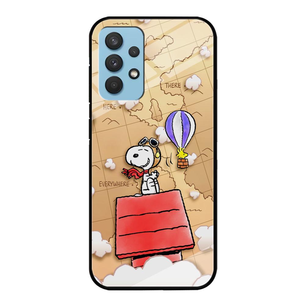 Snoopy Journey Around The World Samsung Galaxy A32 Case-Oxvistore