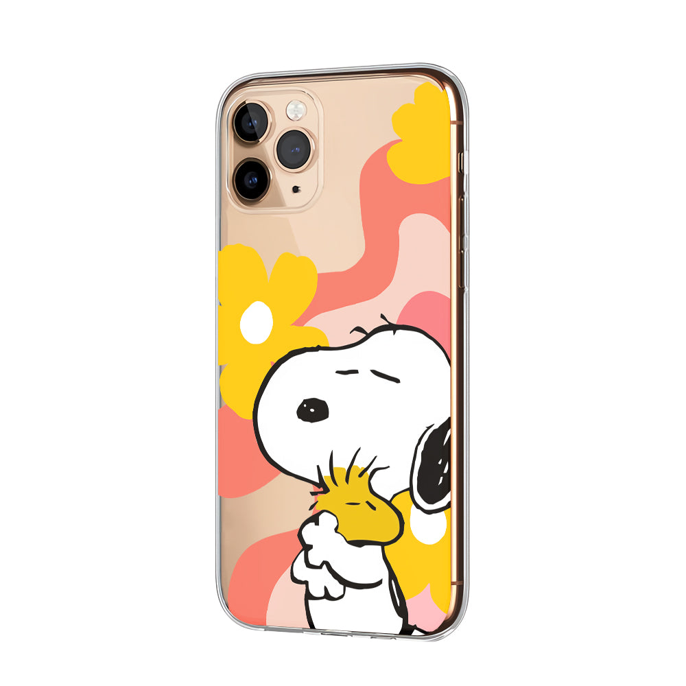 Snoopy Longing for Friends Clear Soft Case