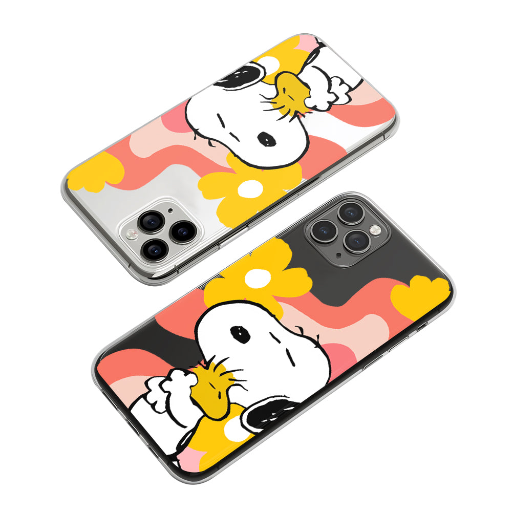 Snoopy Longing for Friends Clear Soft Case