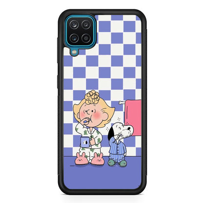 Snoopy Prepare for Sleep Samsung Galaxy A12 Case-Oxvistore