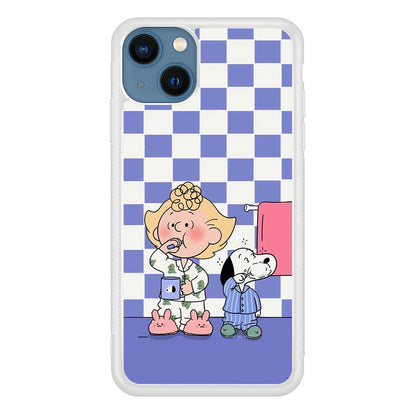 Snoopy Prepare for Sleep iPhone 14 Plus Case-Oxvistore