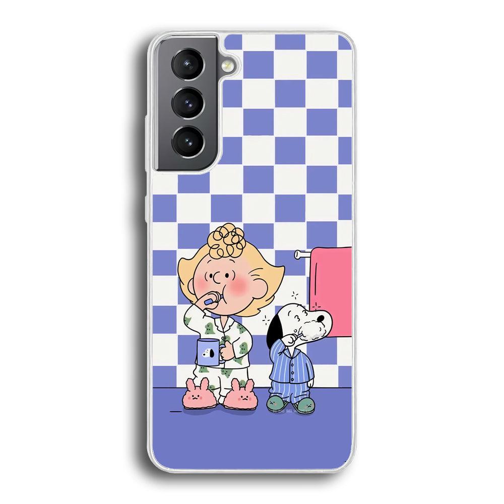 Snoopy Prepare for Sleep Samsung Galaxy S21 Case-Oxvistore