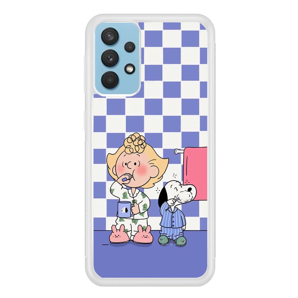 Snoopy Prepare for Sleep Samsung Galaxy A32 Case-Oxvistore