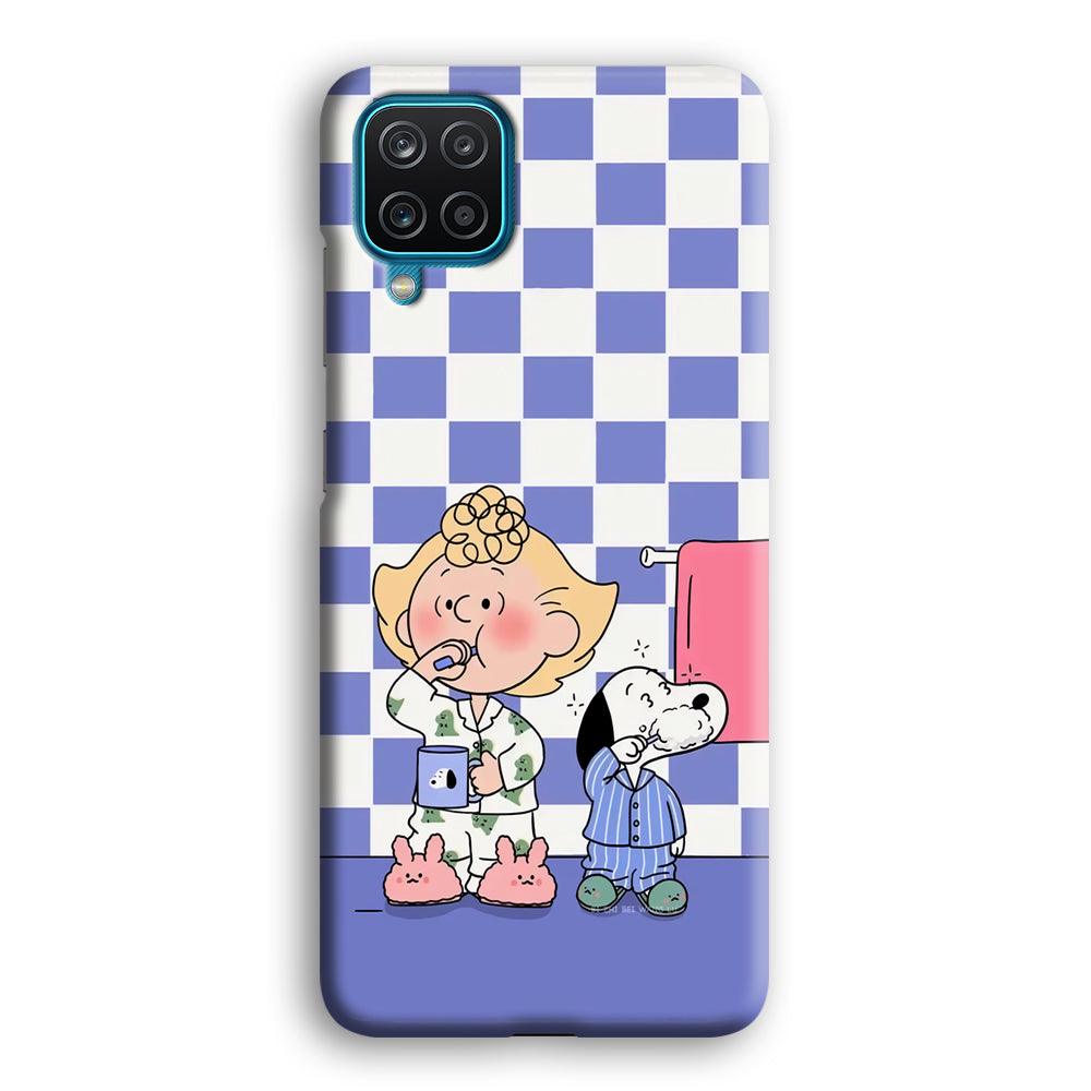 Snoopy Prepare for Sleep Samsung Galaxy A12 Case-Oxvistore