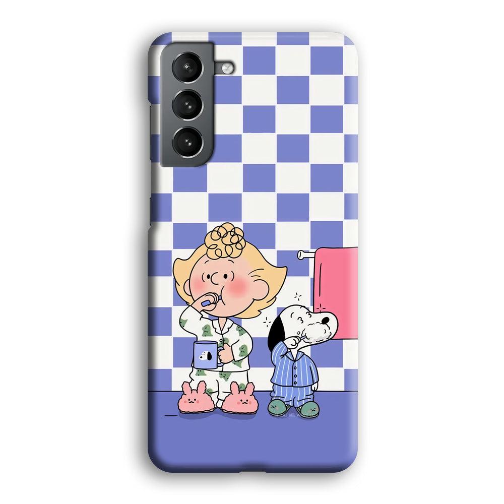 Snoopy Prepare for Sleep Samsung Galaxy S21 Case-Oxvistore