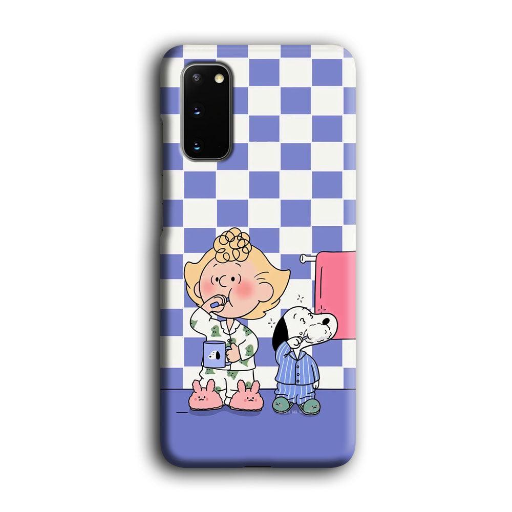 Snoopy Prepare for Sleep Samsung Galaxy S20 Case-Oxvistore