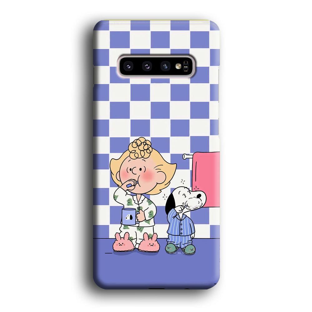 Snoopy Prepare for Sleep Samsung Galaxy S10 Plus Case-Oxvistore