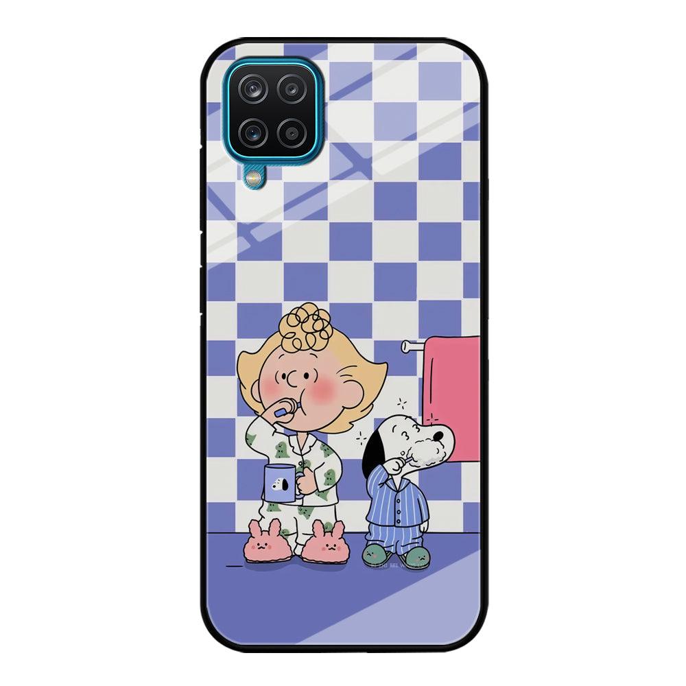 Snoopy Prepare for Sleep Samsung Galaxy A12 Case-Oxvistore