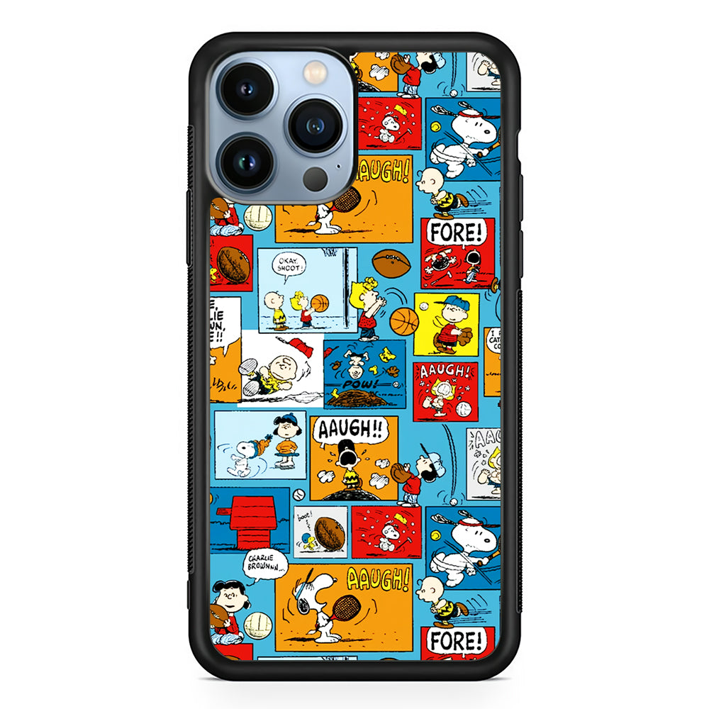 Snoopy Sport Comic 2D Rubber Phone Case