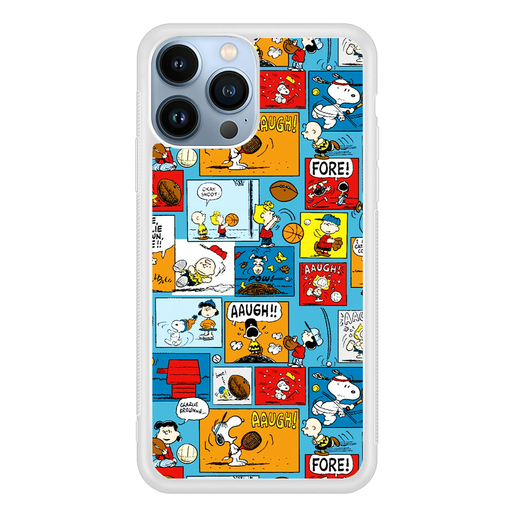 Snoopy Sport Comic 2D Rubber Phone Case