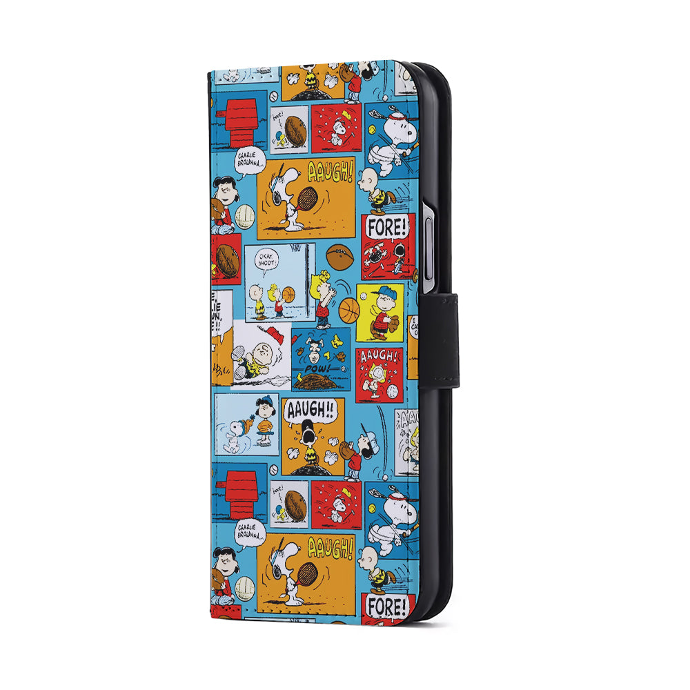 Snoopy Sport Comic Flip Wallet Phone Case