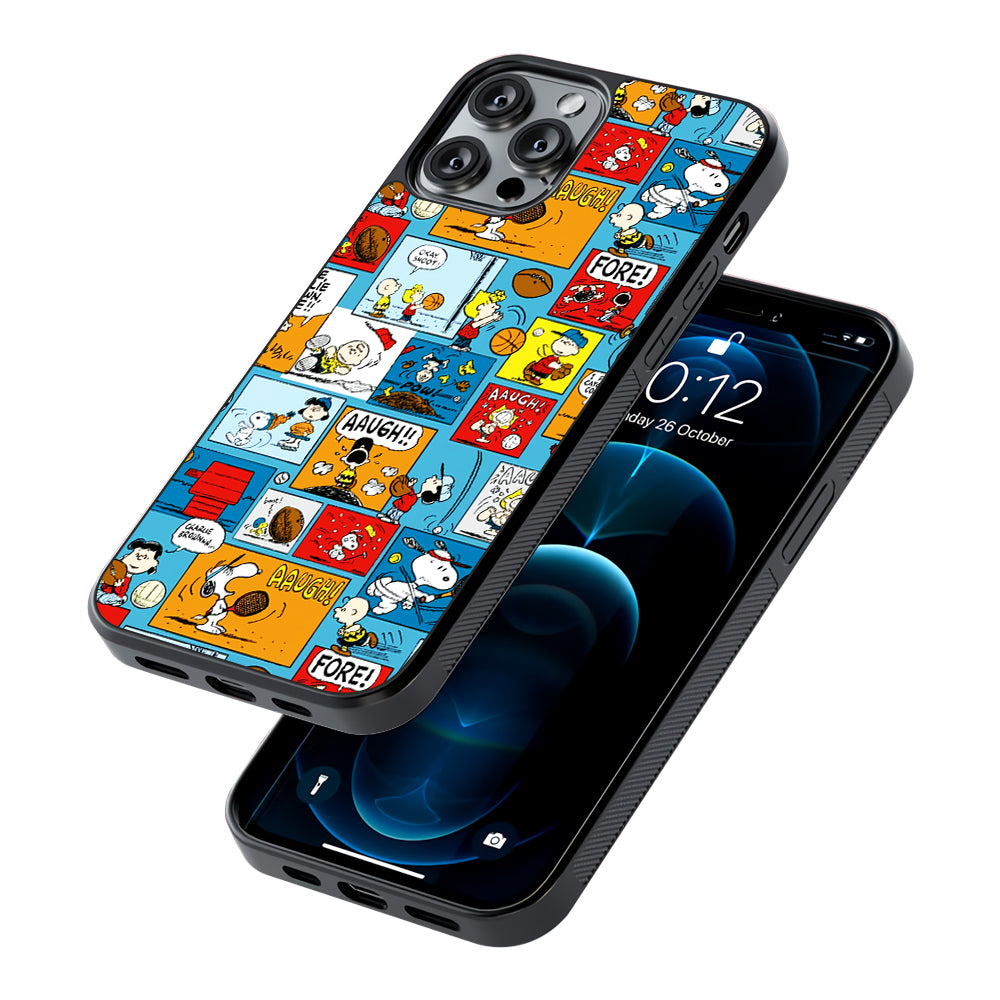 Snoopy Sport Comic 2D Rubber Phone Case