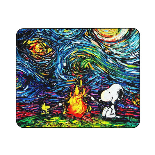 Snoopy Woodstock Starry Night Mouse Pads-18x21 CM-Oxvistore