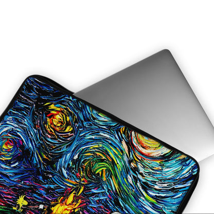 Snoopy Woodstock Starry Night Laptop Sleeve Protective Cover