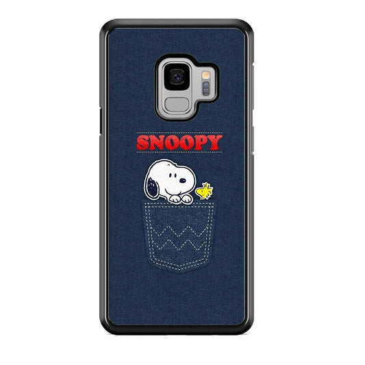 Snoopy And Woodstock In The Pocket Jeans Samsung Galaxy S9 Case-Rubber Black (2D Case)-Oxvistore
