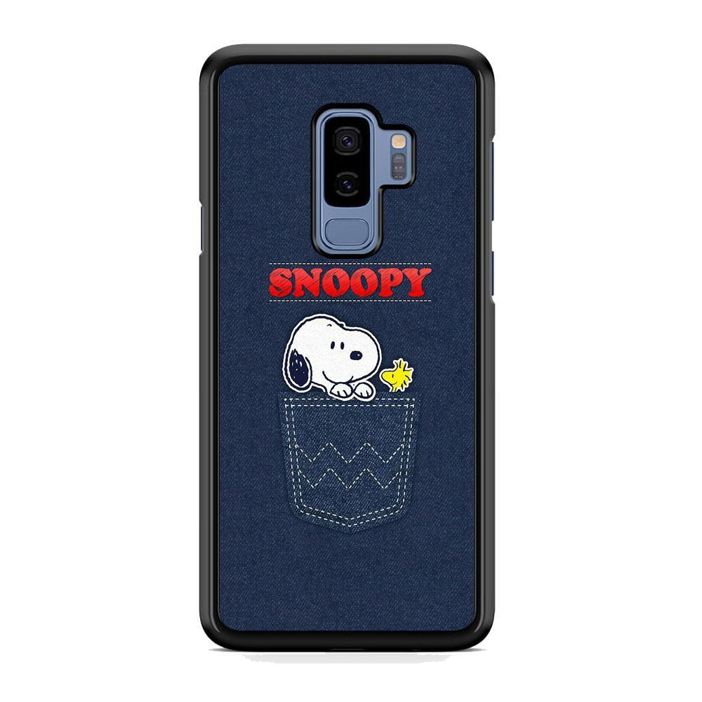 Snoopy And Woodstock In The Pocket Jeans Samsung Galaxy S9 Plus Case-Rubber Black (2D Case)-Oxvistore