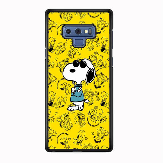Snoopy Back in Style Samsung Galaxy Note 9 Case-Rubber Black (2D Case)-Oxvistore