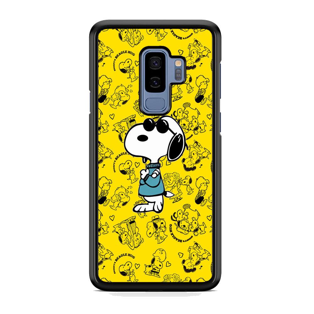 Snoopy Back in Style Samsung Galaxy S9 Plus Case-Rubber Black (2D Case)-Oxvistore