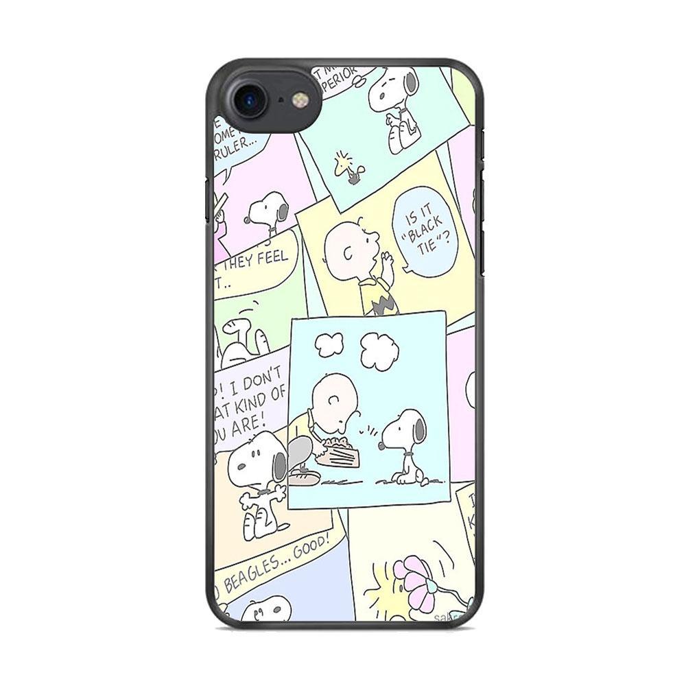 Snoopy Comic iPhone 8 Case-Rubber Black (2D Case)-Oxvistore