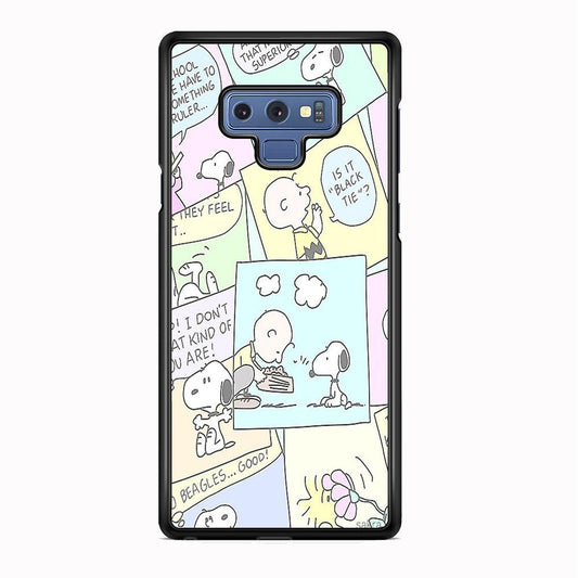 Snoopy Comic Samsung Galaxy Note 9 Case-Rubber Black (2D Case)-Oxvistore