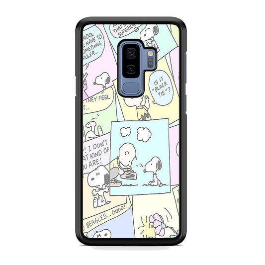 Snoopy Comic Samsung Galaxy S9 Plus Case-Rubber Black (2D Case)-Oxvistore