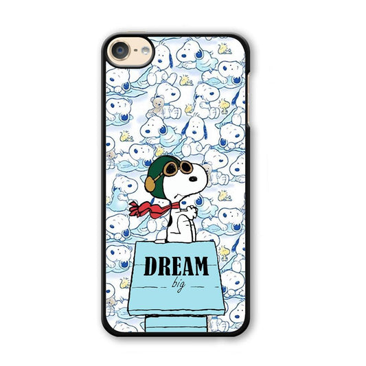 Snoopy Dream Big iPod Touch 6 Case-Plastic Black (2D Case)-Oxvistore