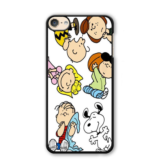 Snoopy Gang iPod Touch 6 Case-Plastic Black (2D Case)-Oxvistore