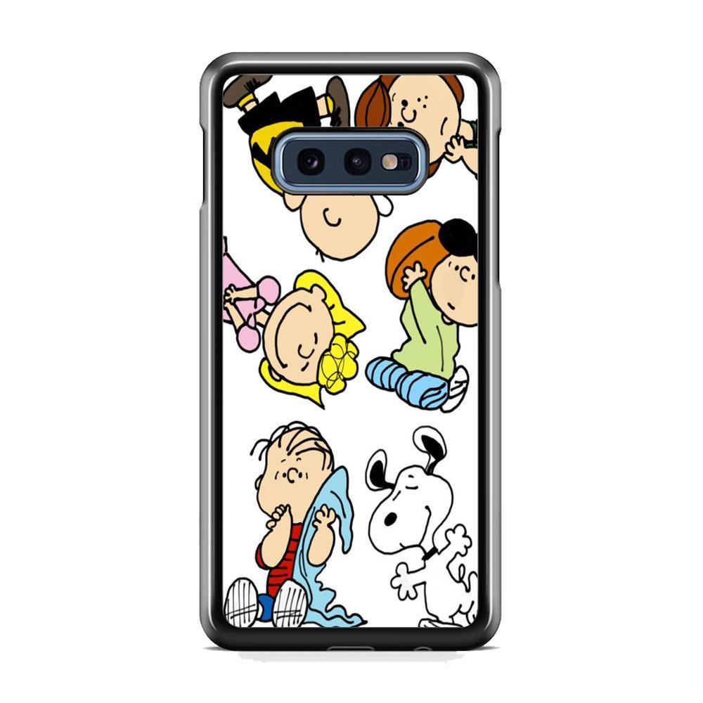 Snoopy Gang Samsung Galaxy S10E Case-Rubber Black (2D Case)-Oxvistore