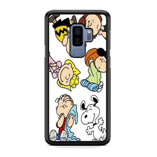 Snoopy Gang Samsung Galaxy S9 Plus Case-Rubber Black (2D Case)-Oxvistore
