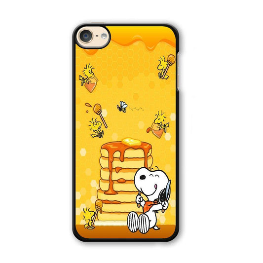 Snoopy Like Eat Pancake Hooney iPod Touch 6 Case-Plastic Black (2D Case)-Oxvistore