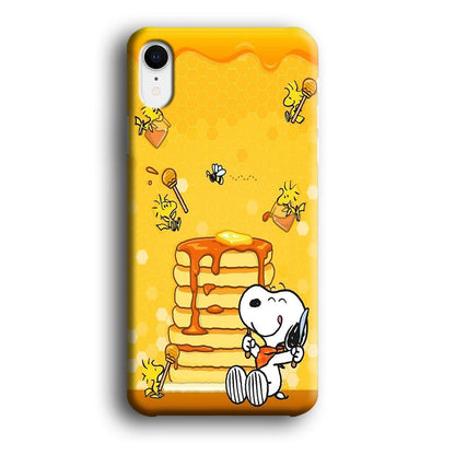 Snoopy Like Eat Pancake Hooney iPhone XR Case-Oxvistore