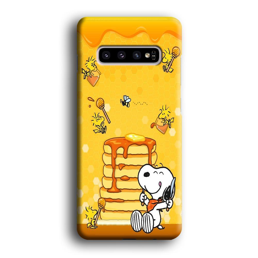 Snoopy Like Eat Pancake Hooney Samsung Galaxy S10 Case-Oxvistore