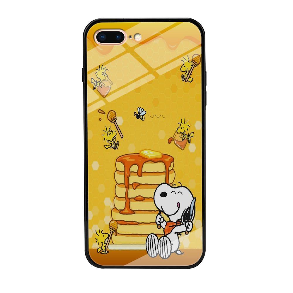 Snoopy Like Eat Pancake Hooney iPhone 8 Plus Case-Oxvistore