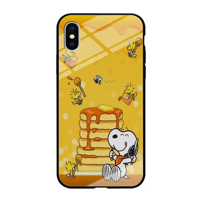 Snoopy Like Eat Pancake Hooney iPhone XS Case-Oxvistore