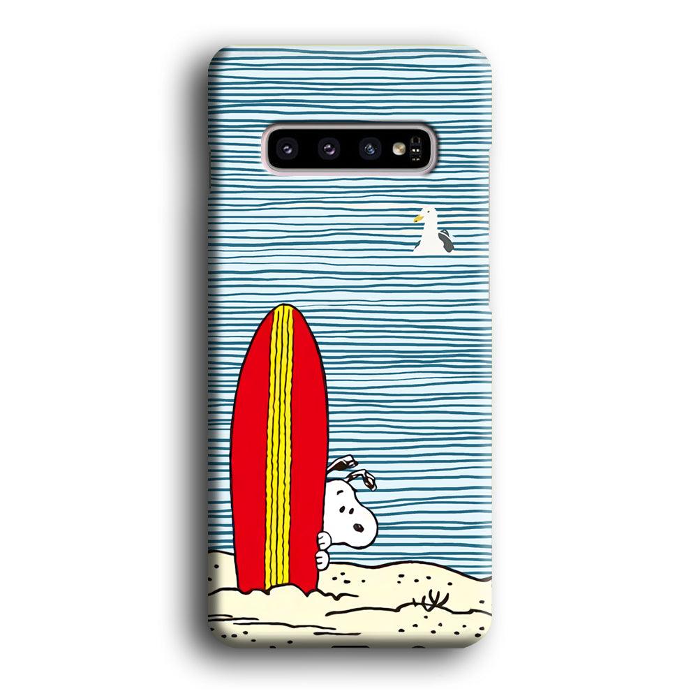 Snoopy Sand Beach Samsung Galaxy S10 Case-Oxvistore