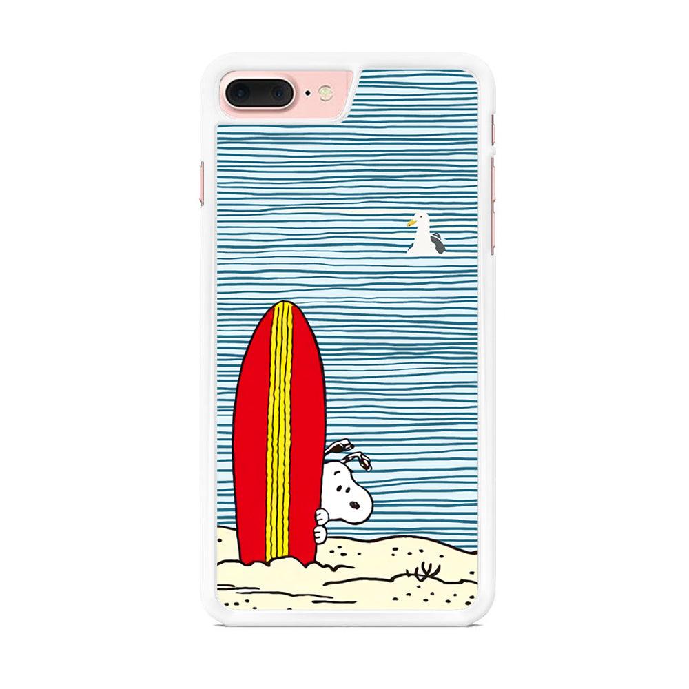 Snoopy Sand Beach iPhone 7 Plus Case-Oxvistore