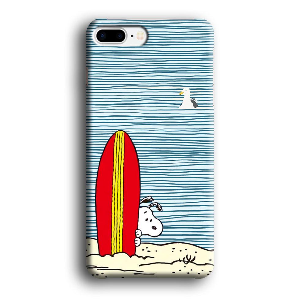 Snoopy Sand Beach iPhone 7 Plus Case-Oxvistore