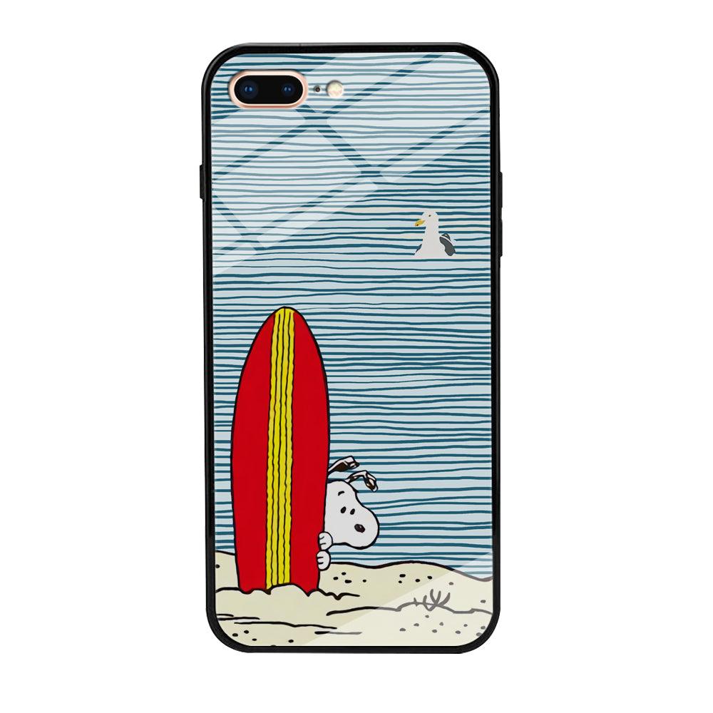 Snoopy Sand Beach iPhone 7 Plus Case-Oxvistore