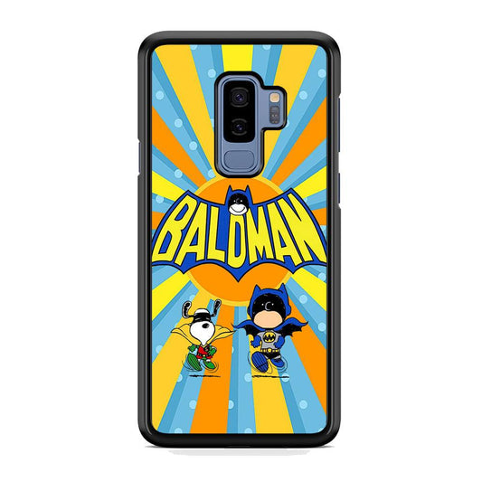 Snoopy The Wandering of Batman Samsung Galaxy S9 Plus Case-Rubber White (2D Case)-Oxvistore