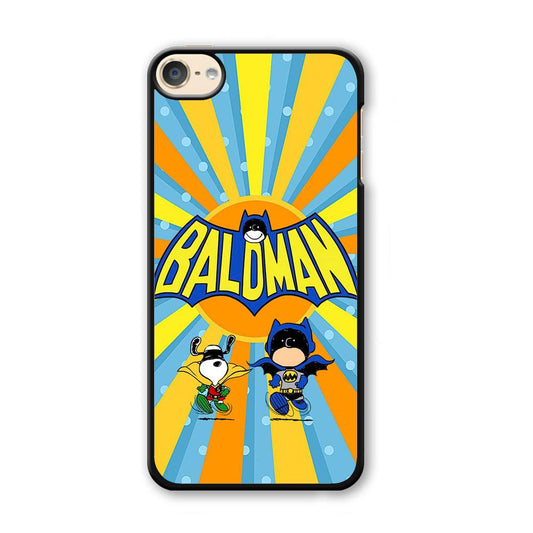 Snoopy The Wandering of Batman iPod Touch 6 Case-Plastic Black (2D Case)-Oxvistore