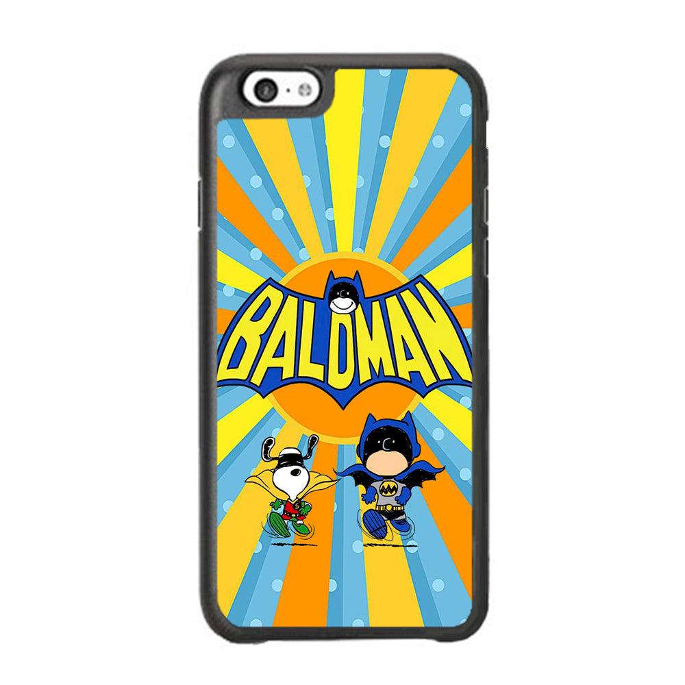 Snoopy The Wandering of Batman iPhone 6 Plus | 6s Plus Case-Rubber White (2D Case)-Oxvistore