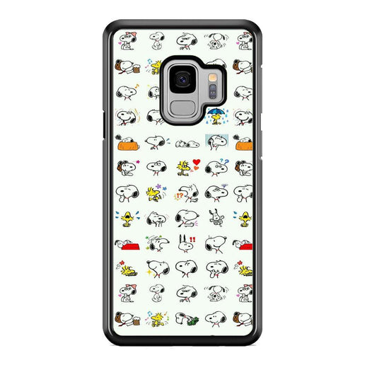 Snoopy White Emoji Samsung Galaxy S9 Case-Oxvistore