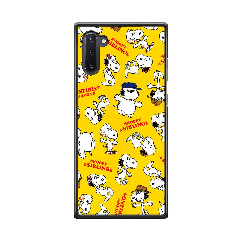 Snoopy and Siblings Step and Dance Samsung Galaxy Note 10 Case-3D Case-Oxvistore