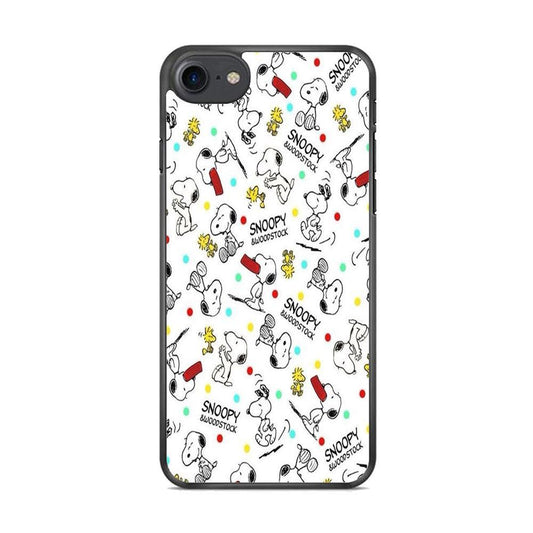Snoopy and Woodstock iPhone 8 Case-Rubber Black (2D Case)-Oxvistore