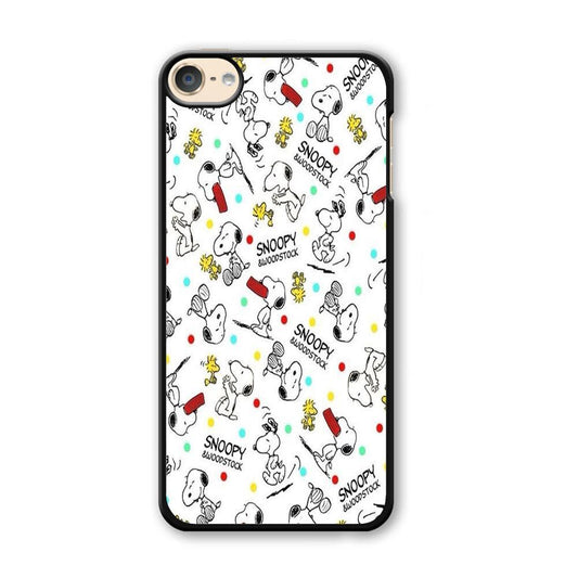 Snoopy and Woodstock iPod Touch 6 Case-Plastic Black (2D Case)-Oxvistore