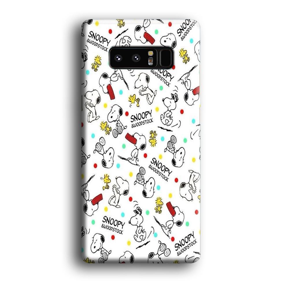 Snoopy and Woodstock Samsung Galaxy Note 8 Case-Oxvistore