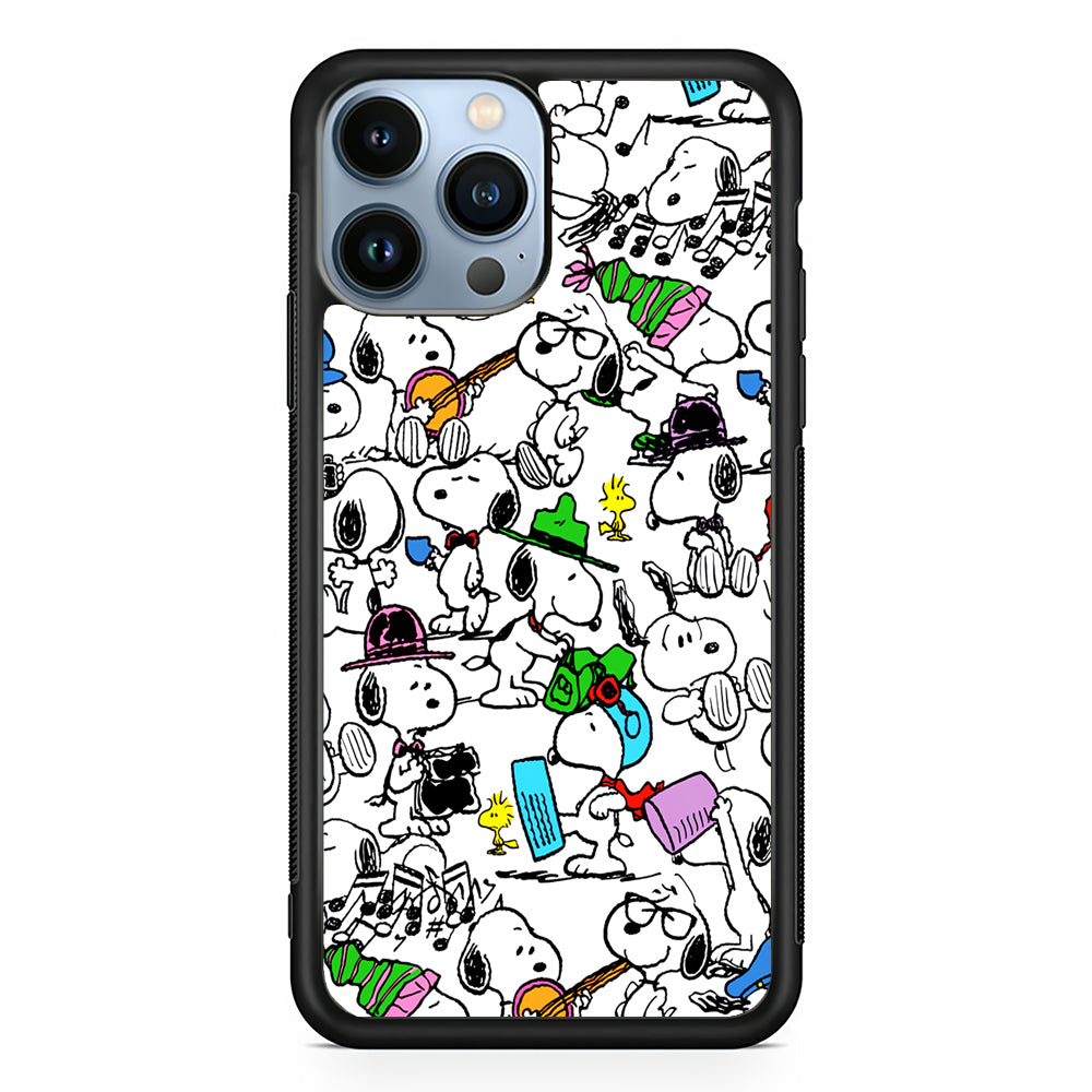 Snoopy and All His Activities 2D Rubber Phone Case